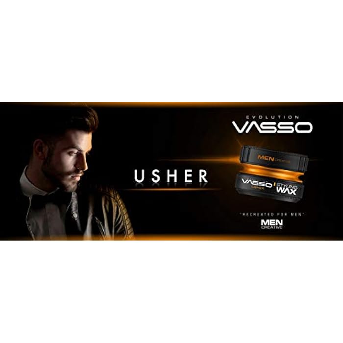 Vasso PROAQUA USHER Hair Styling Wax Water Based Gel Wax 2 Pcs, ORANGE, 300 millilitre - Image 3